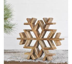 8" Wood Snowflake