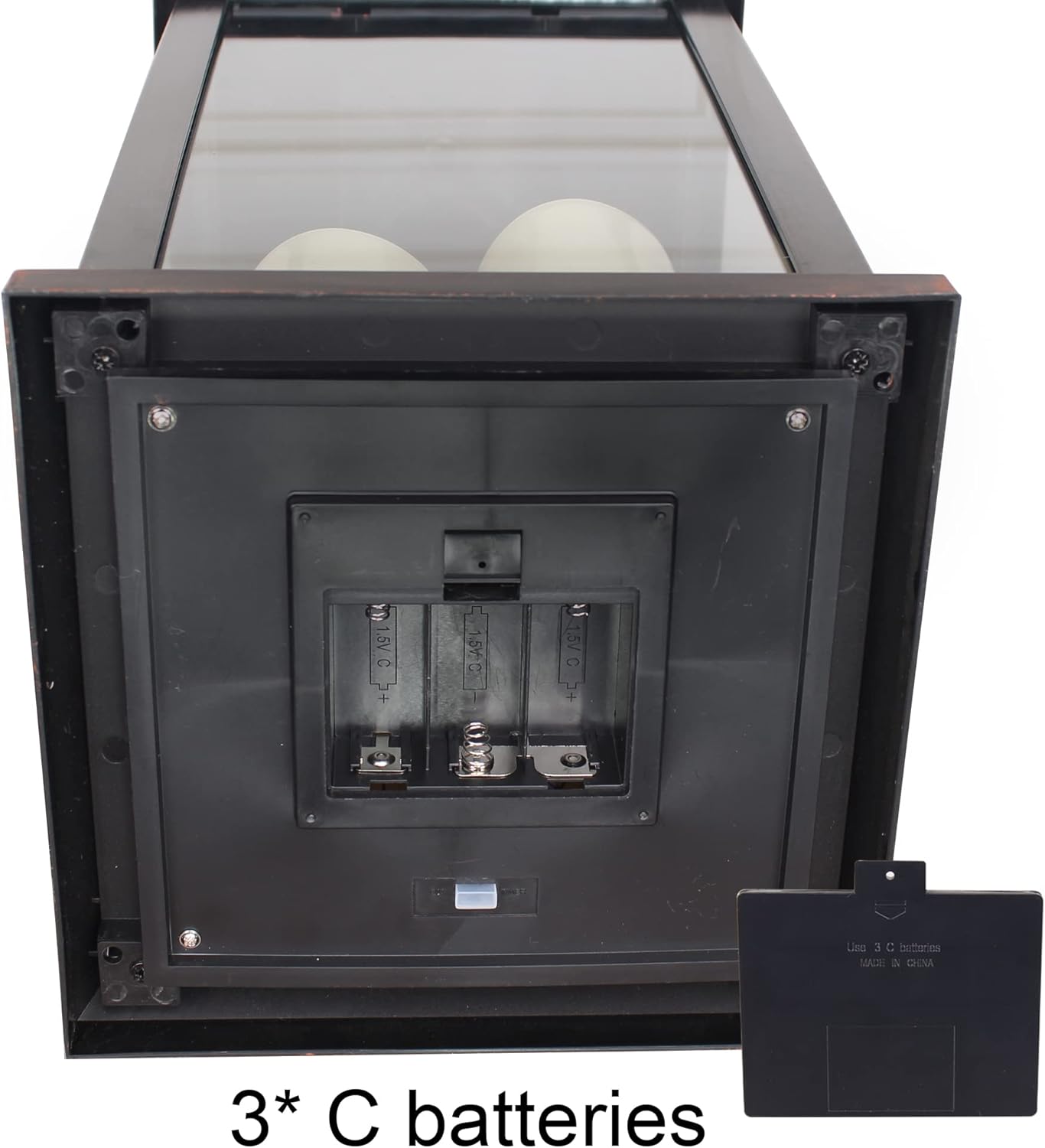 Bronze Indoor/Outdoor Lantern - 22.5" w/ 3 LED Candles