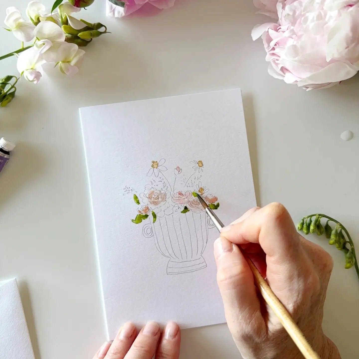 Watercolor Notecards - Bouquets