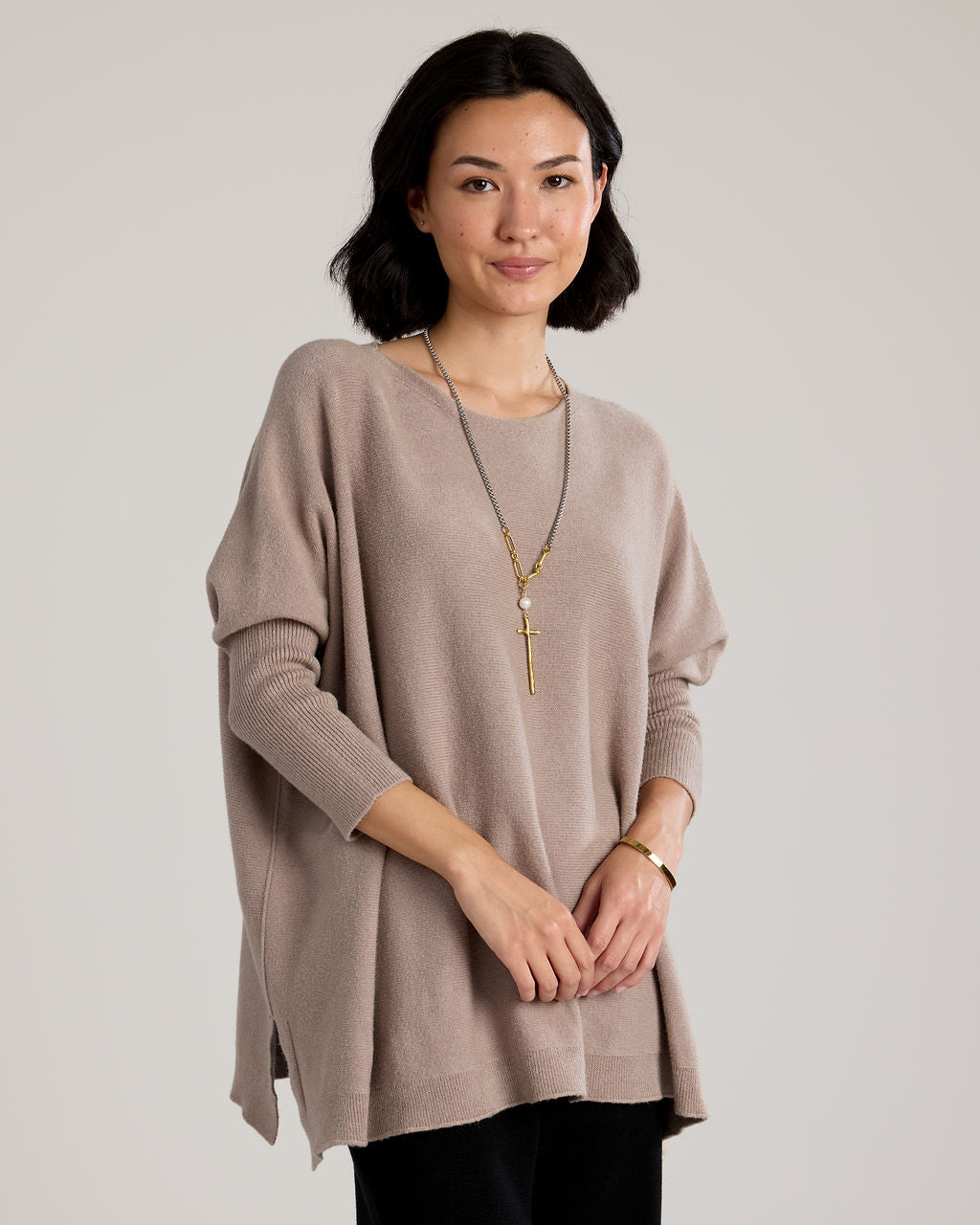 The Carmella Knit Sweater - Taupe