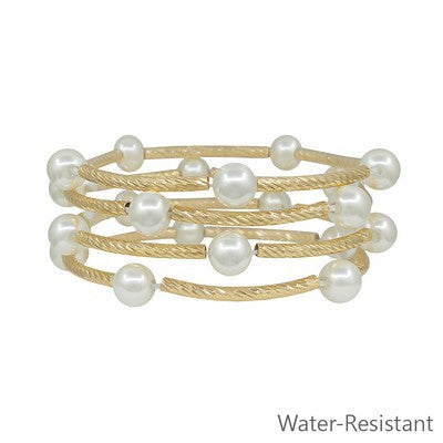 Jom Bracelet, Gold & Pearl