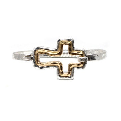 Lucy Silver Gold Cross Bracelet