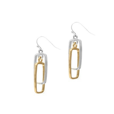 River Gold Silver Earrings