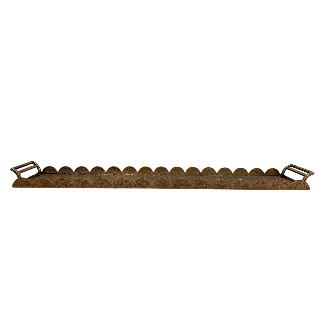 Scalloped Metal Tray - Gold 38.25" x 7" x 2.25"