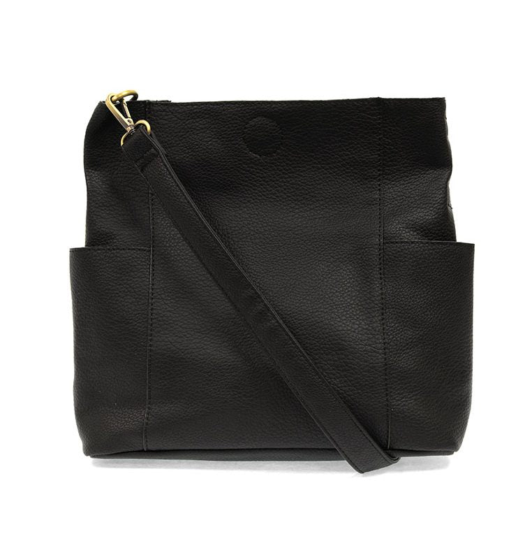 Black Kayleigh Side Pocket Bucket Bag