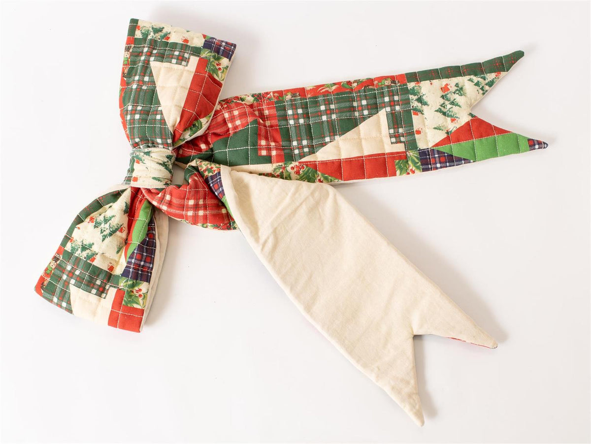 Vintage Christmas Patchwork Bow