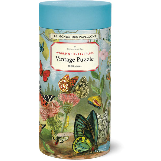 Vintage-Inspired Puzzle - World of Butterflies