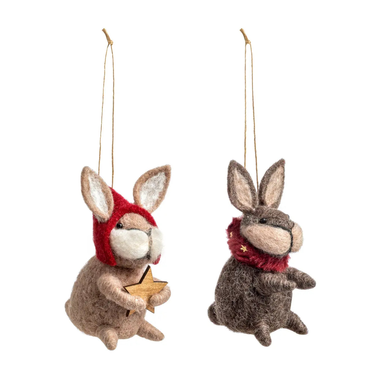 Felted Rabbit Ornament