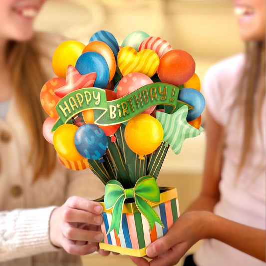 Birthday Balloons Paper Pop-Up Card