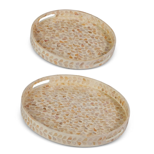 Round Capiz Trays