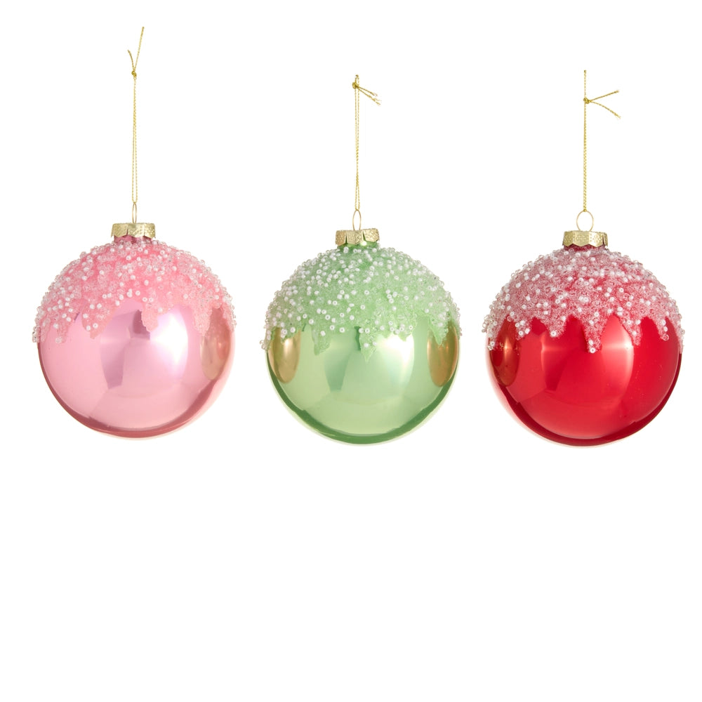 4" Icing Drizzle Ball Ornament