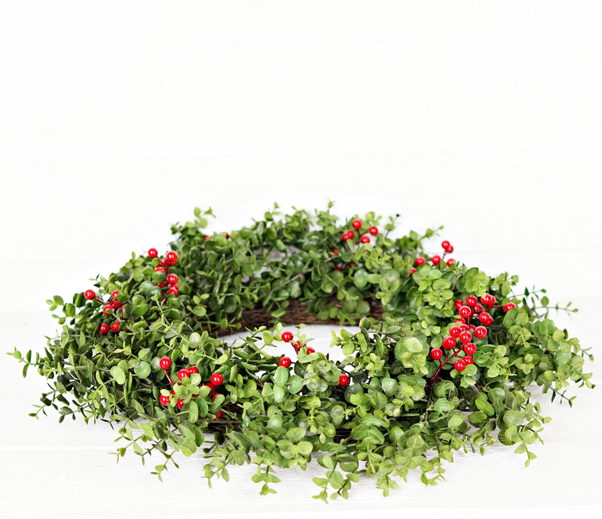 Soft Touch Evergreen Eucalyptus Twig Wreath