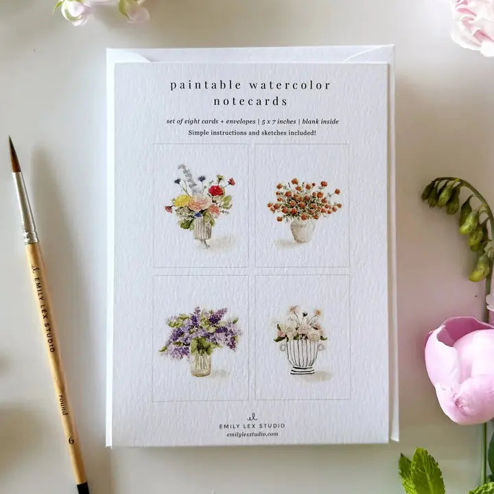 Watercolor Notecards - Bouquets