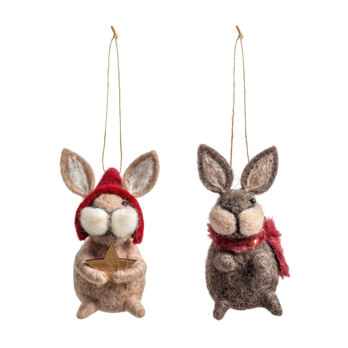 Felted Rabbit Ornament