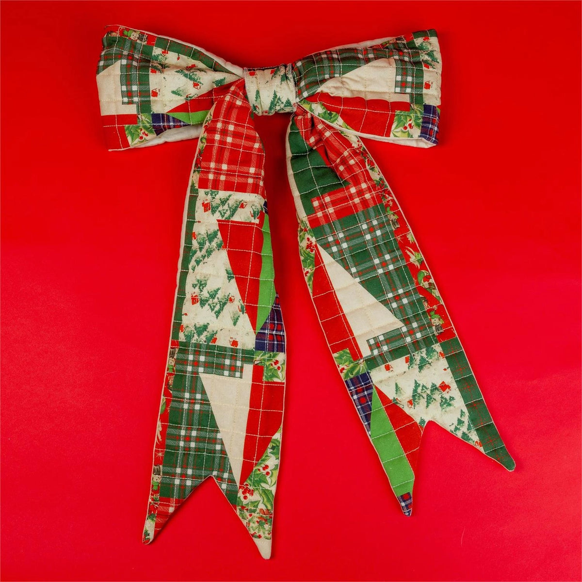 Vintage Christmas Patchwork Bow