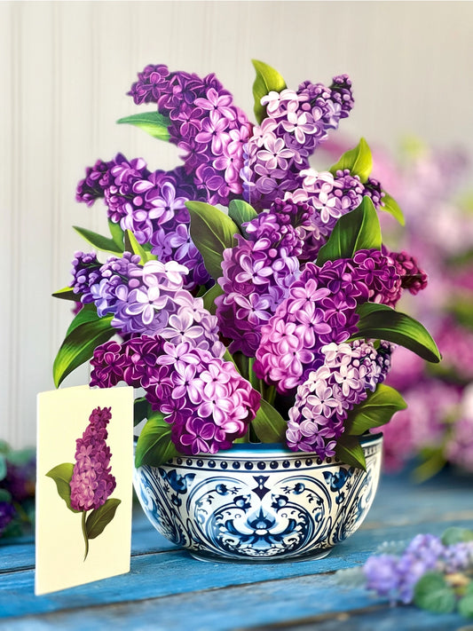 Garden Lilacs Paper Pop-Up Card