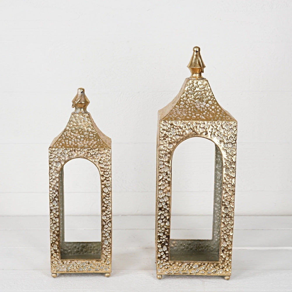 Hammered Metal Artison Lantern