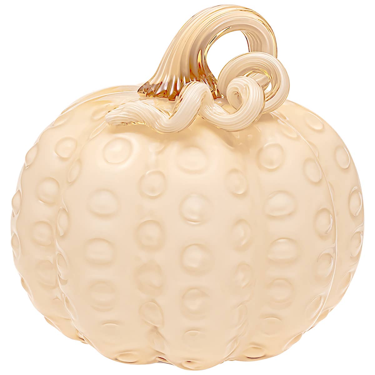 Round Butter Dotted Glass Pumpkin