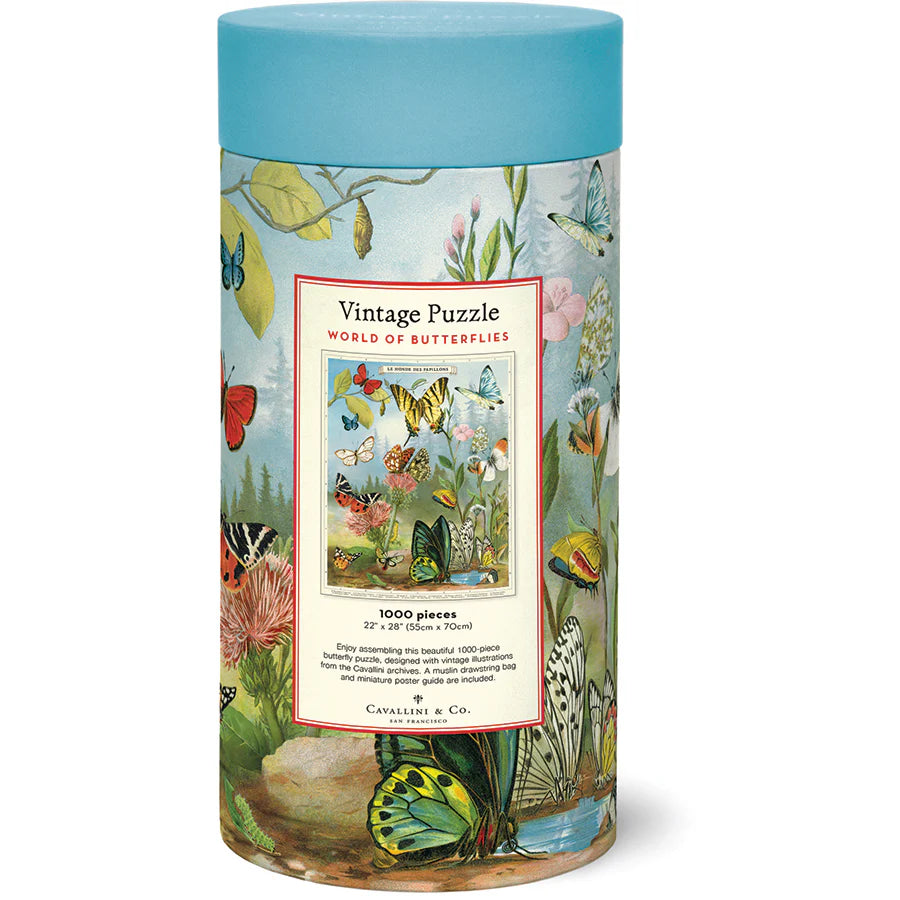 Vintage-Inspired Puzzle - World of Butterflies