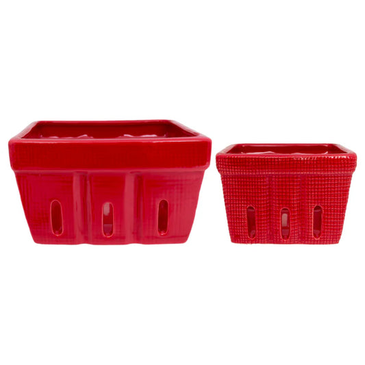 Red Berry Bowls - Set of 2