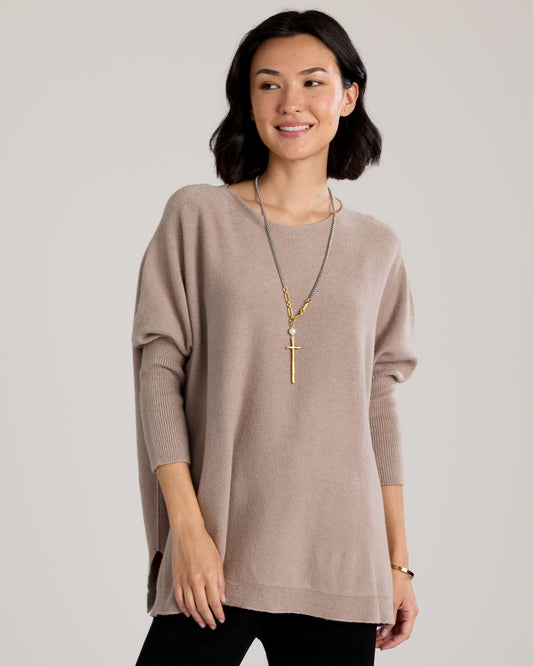 The Carmella Knit Sweater - Taupe