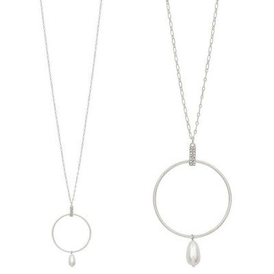 Danika Silver Pearl Necklace