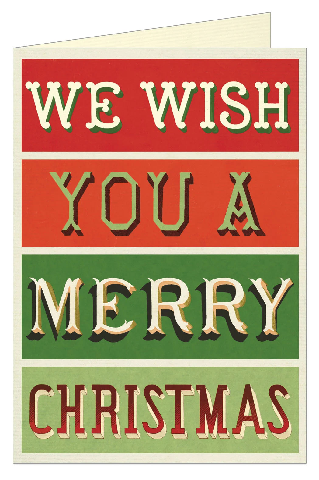 Merry Christmas Greeting Card by Cavallini