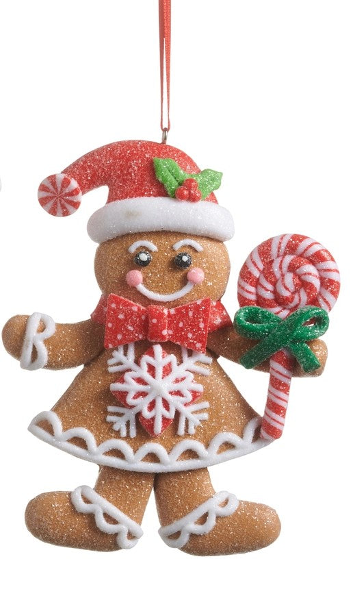 4.75" Sugared Gingerbread Ornament