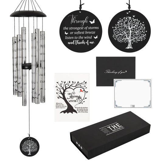 Memorial Serenity Wind Chimes - Amazing Grace Scripture
