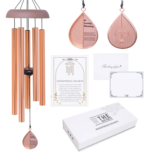 Memorial Serenity Wind Chimes - Rose Gold 28”