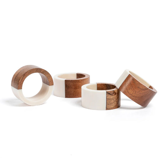 Set of 4 Resin Napkin Rings
