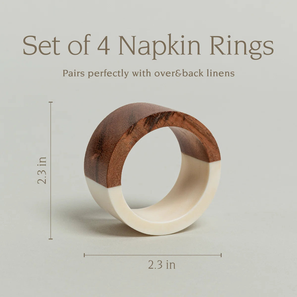 Set of 4 Resin Napkin Rings