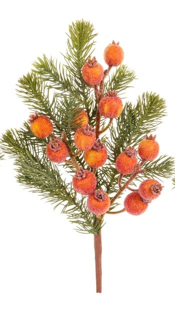 15.5" Iced Berry and Greenery Spray