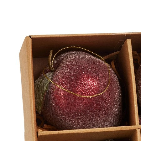 3" Box Of Sugared Fruit Ornaments
