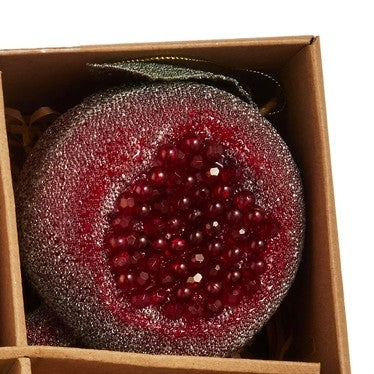 3" Box Of Sugared Fruit Ornaments