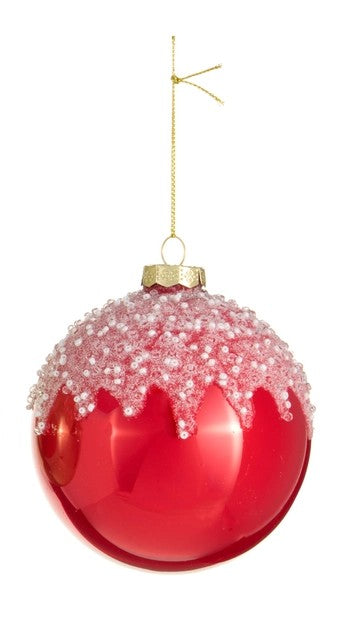 4" Icing Drizzle Ball Ornament
