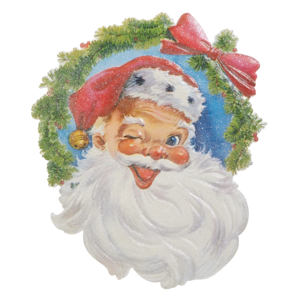 18" Santa Head Cut-Out Wall Art