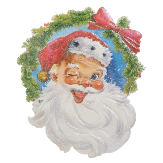 18" Santa Head Cut-Out Wall Art