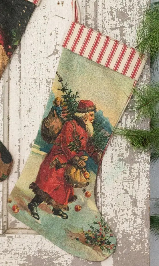 Vintage Santa Stocking