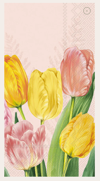 Spring Tulips Rose Guest Napkins