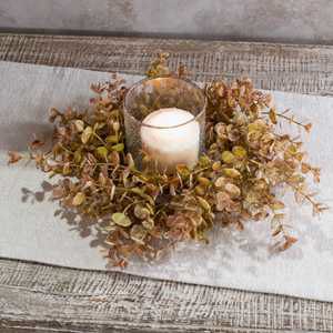 12" Eucalyptus Candle Ring