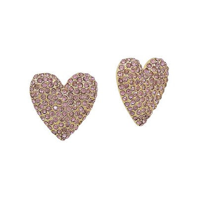 Zone Heart Earring, Pink