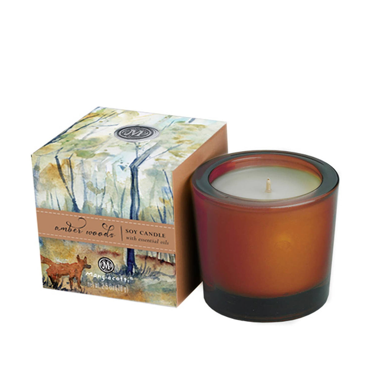 2.5 oz. Amber Woods Soy Candle Mangiacotti Fall
