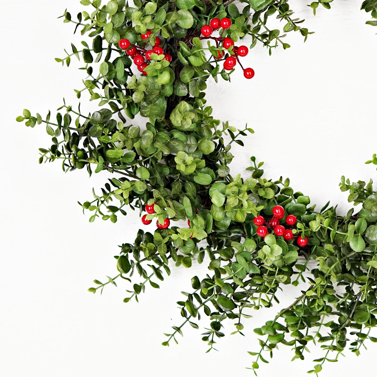 Soft Touch Evergreen Eucalyptus Twig Wreath