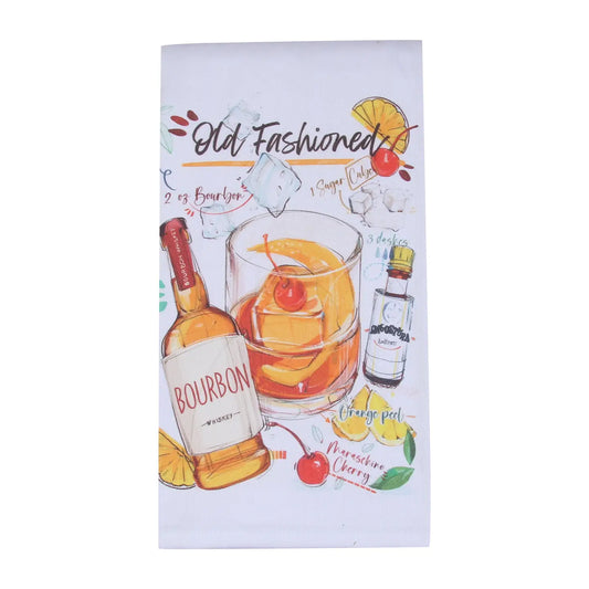 Old Fashioned Bourbon Recipe Tea Towel