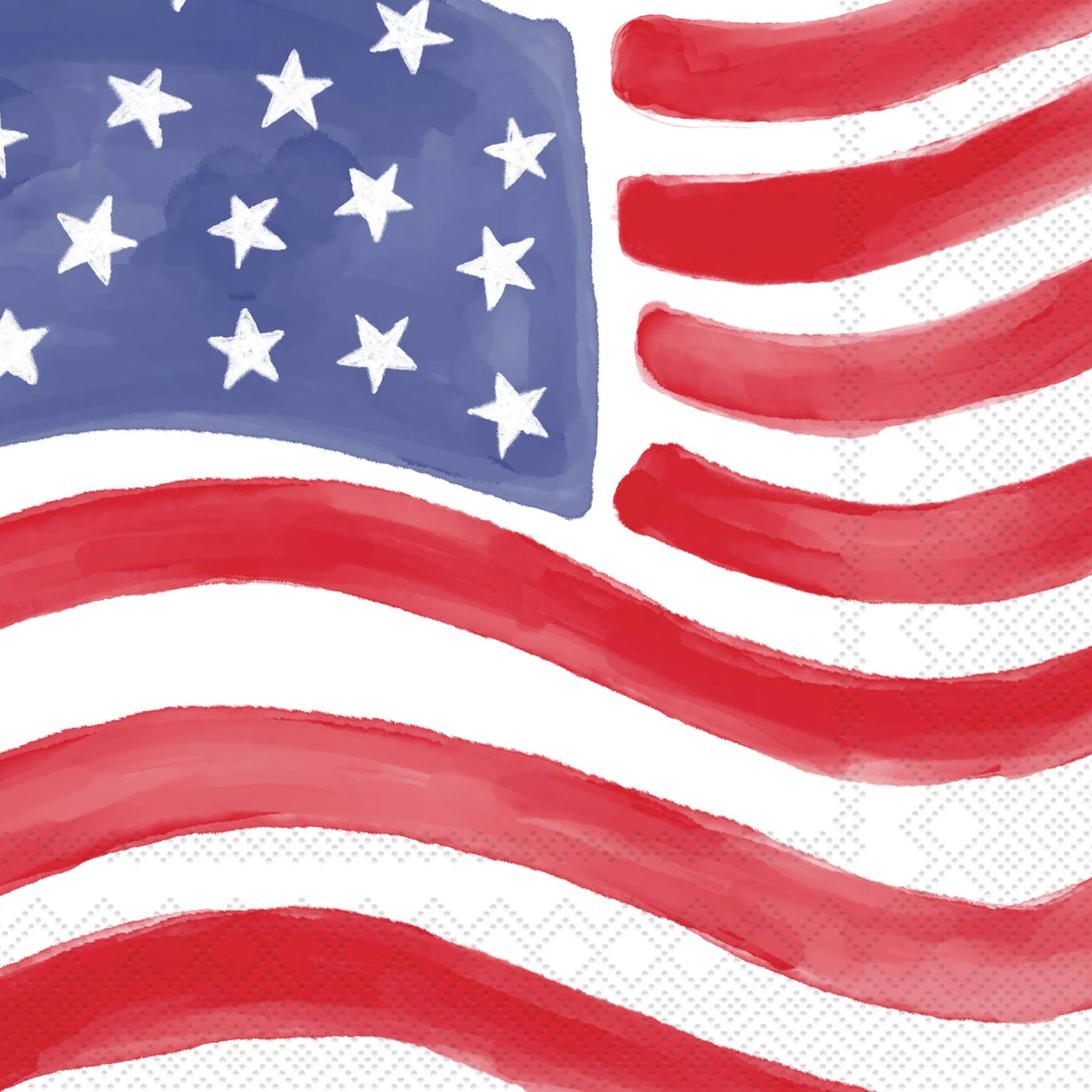 Lunch Napkins, Stars and Stripes Stamp