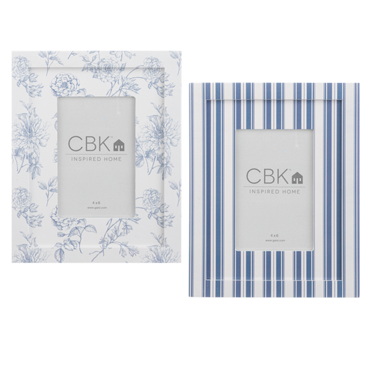 Blue/White 4x6 Photo Frame