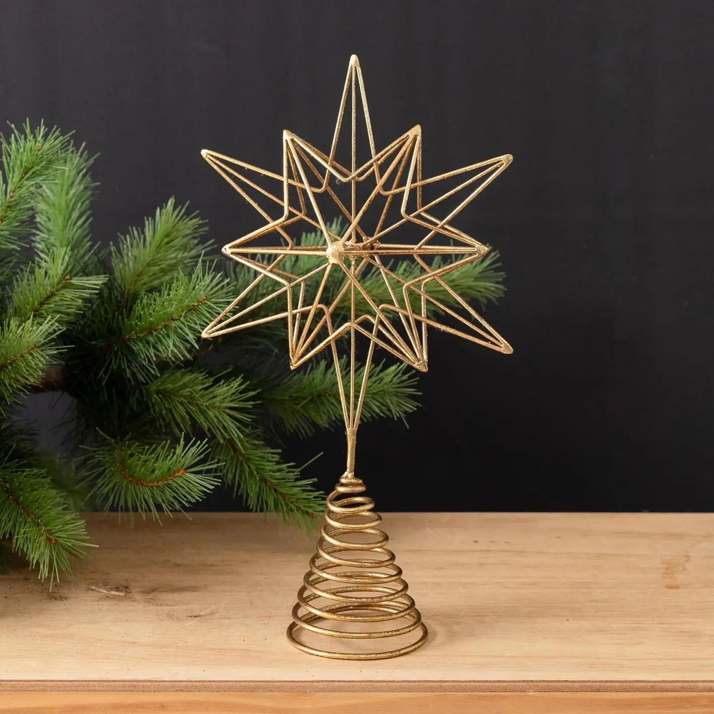 Gold Star Christmas Tree Topper