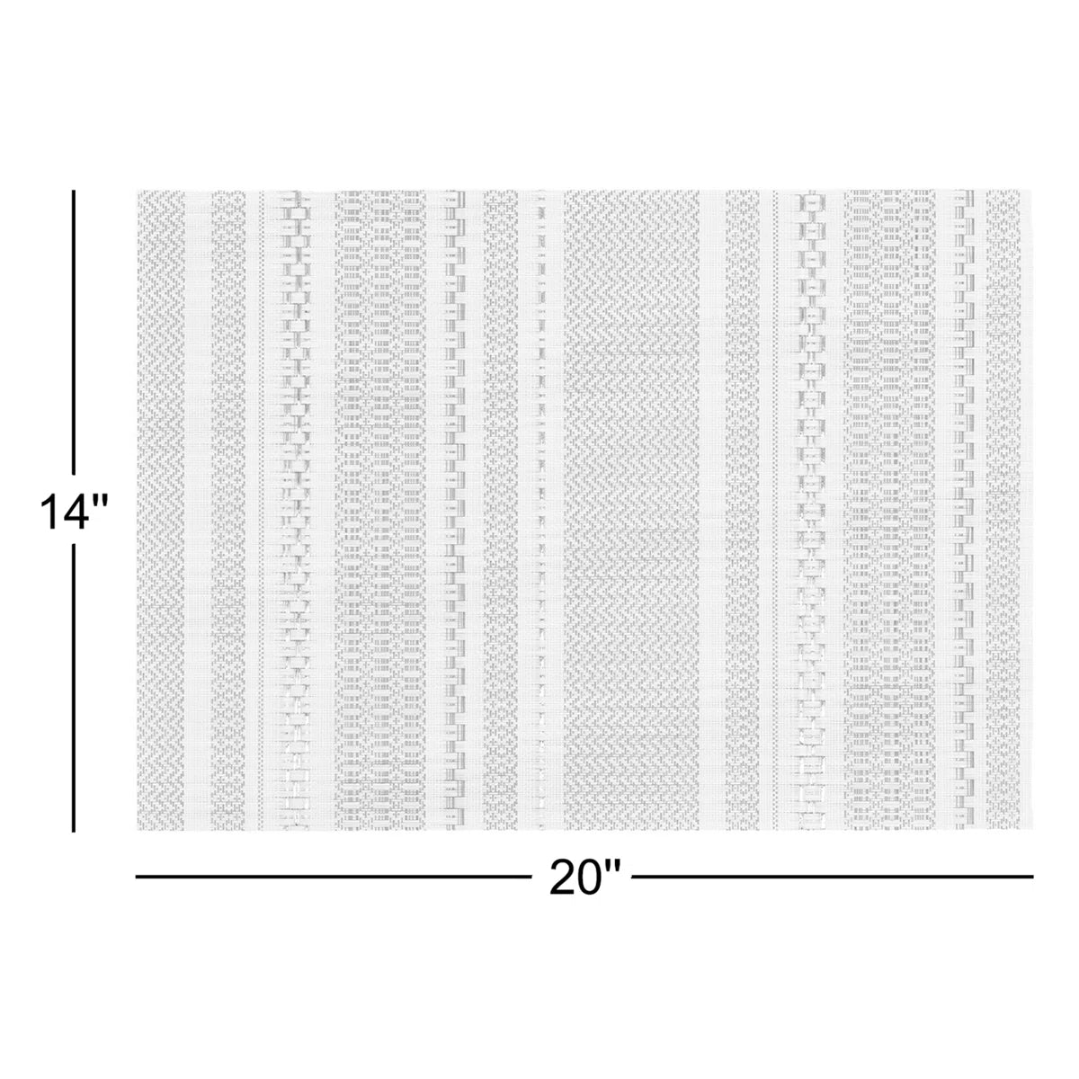 Set of 4 Reversible Woven Placemats  - Blue