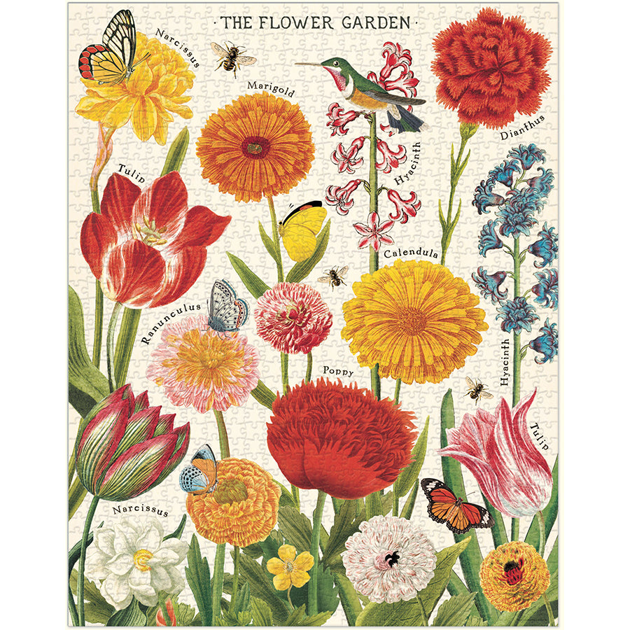 Vintage-Inspired Puzzle - Flower Garden
